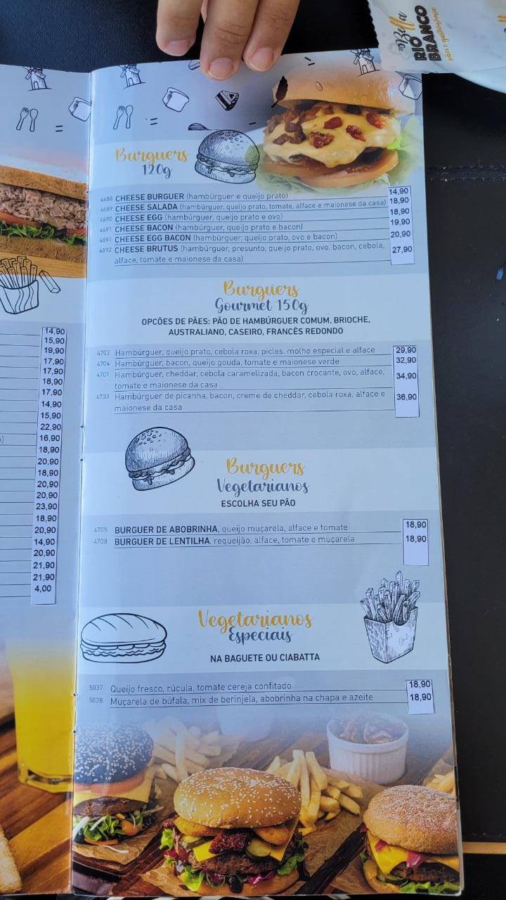 Padaria Bella Rio Branco cardápio