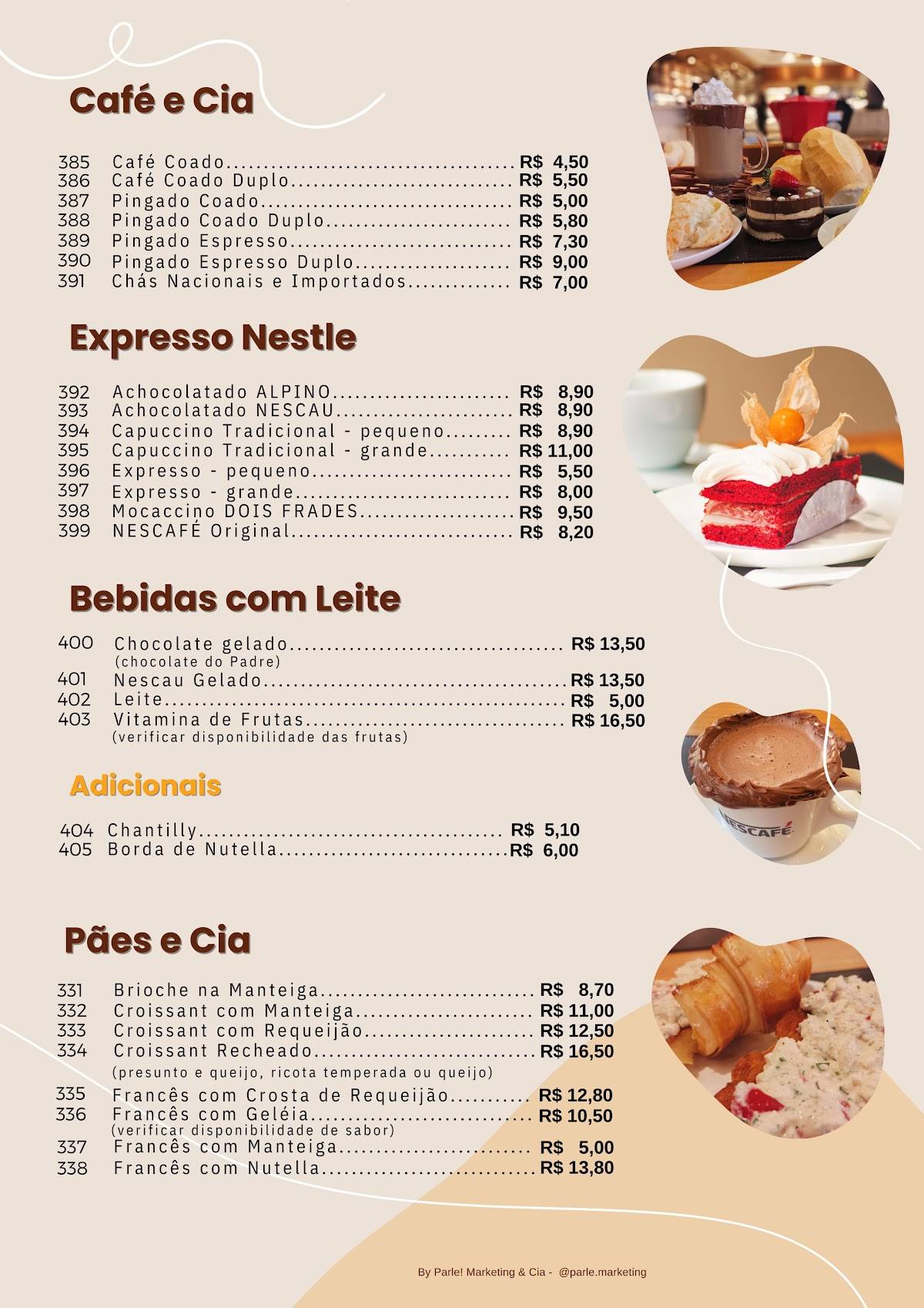 Padaria Millenium Jacareí cardápio