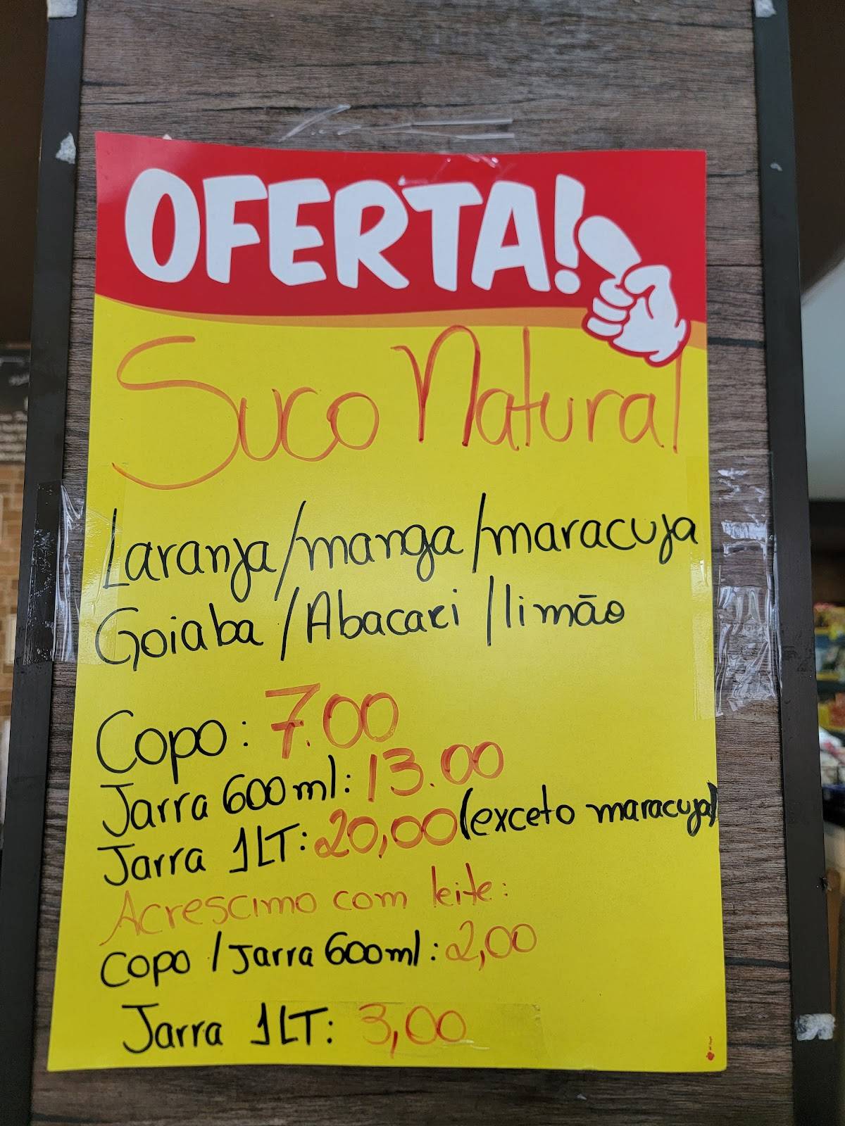Padaria dom Ângelo cardápio