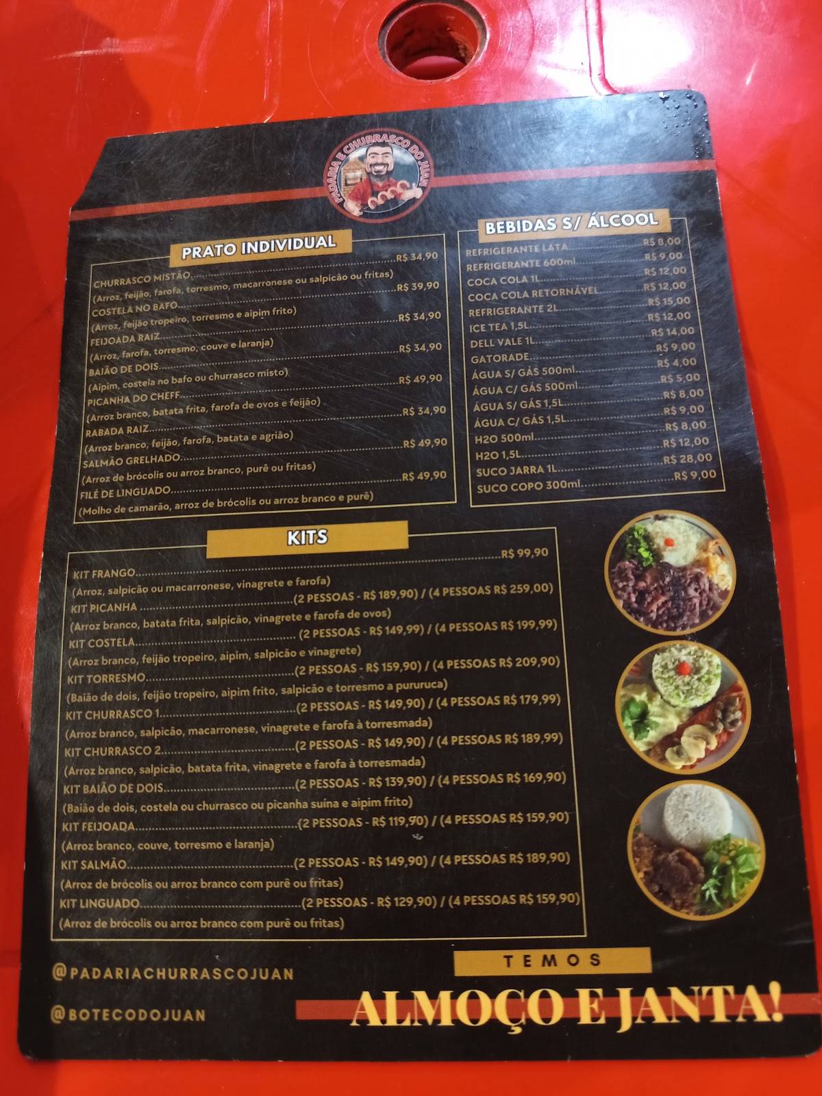 Padaria e Churrasco do Juan cardápio