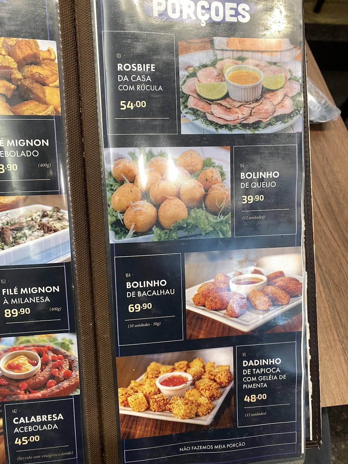 Padaria e Confeitaria Serrana cardápio