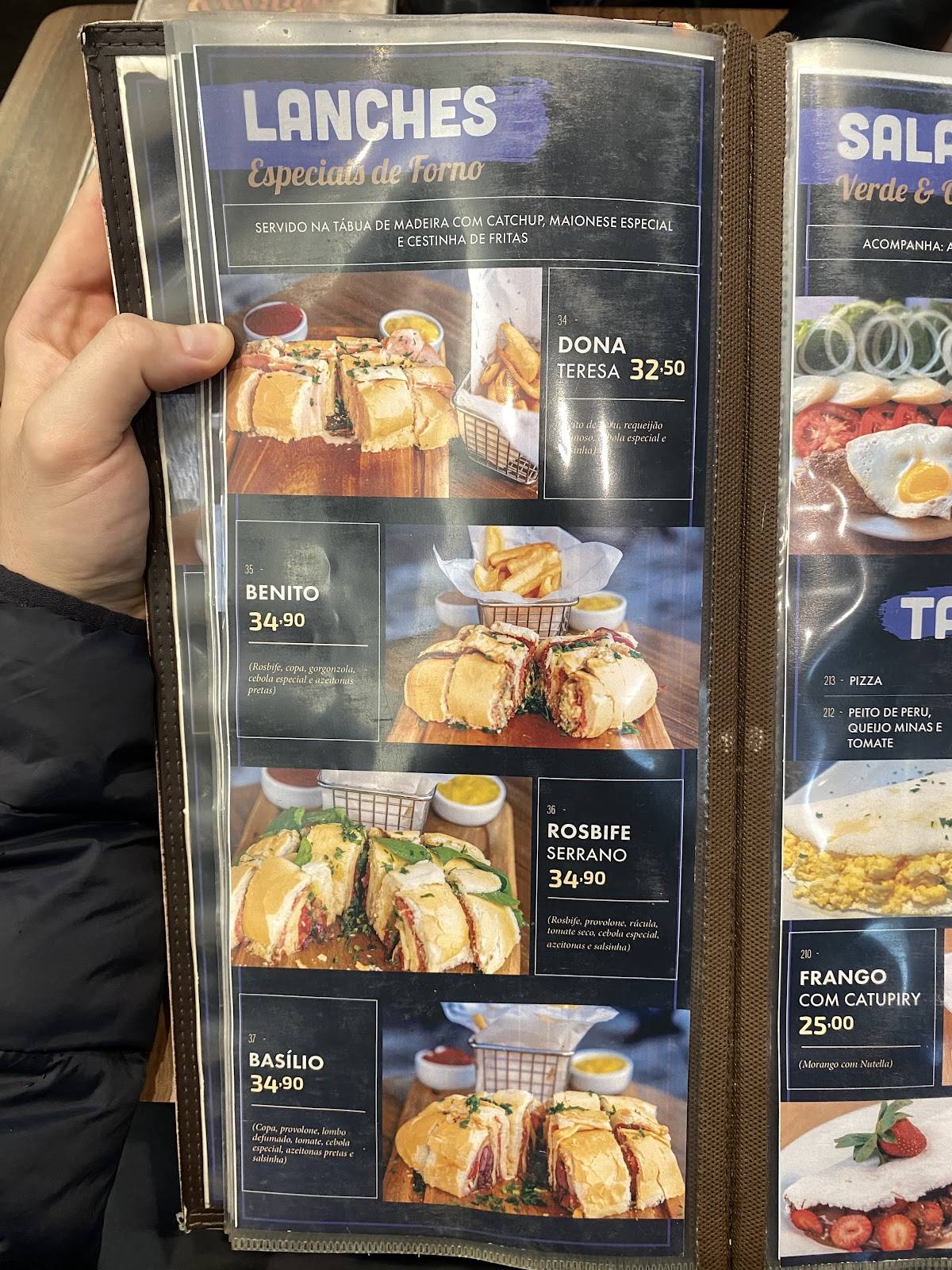 Padaria e Confeitaria Serrana cardápio