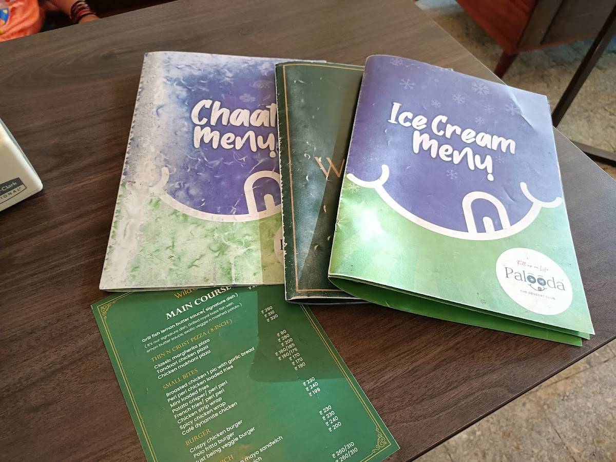 Palooda Ice Creams And Pastries menu