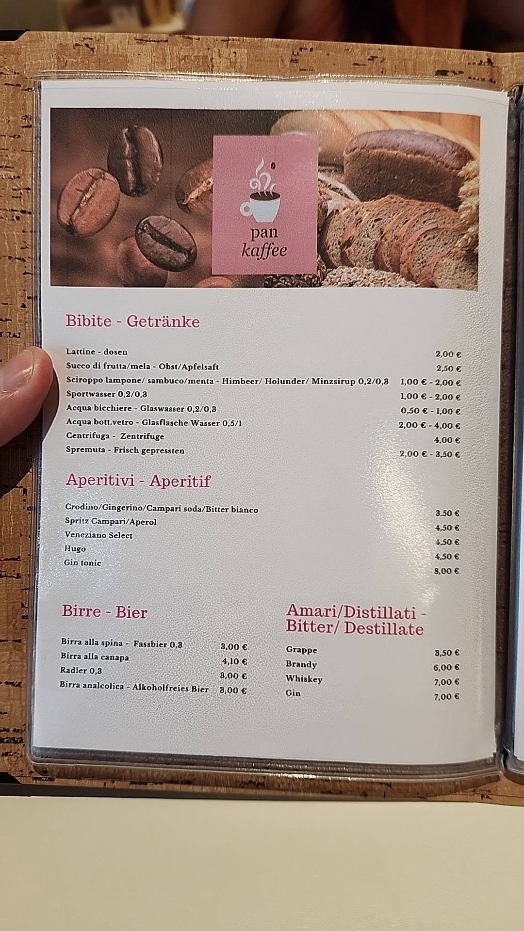 Menu di Pan Kaffee 