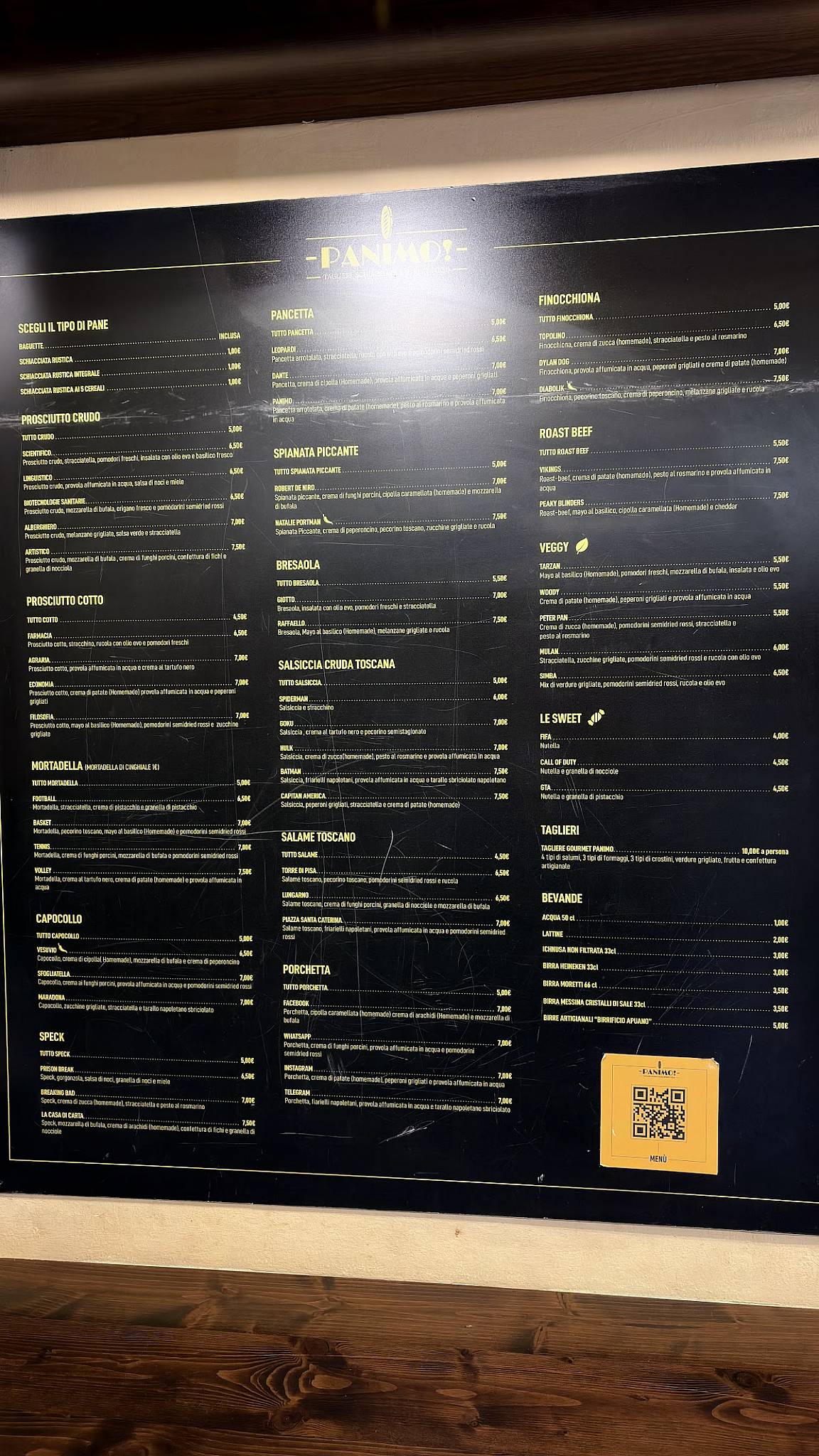Menu di Panimo 