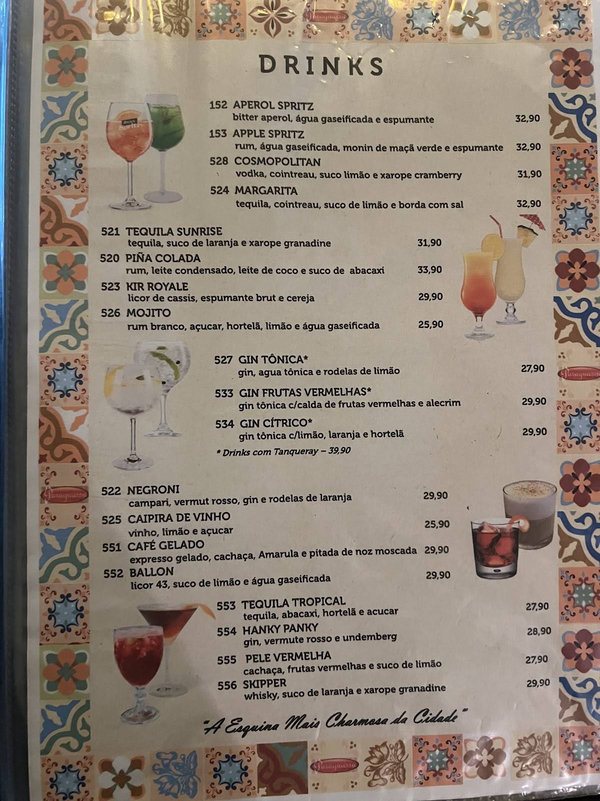 Paraguassu cardápio