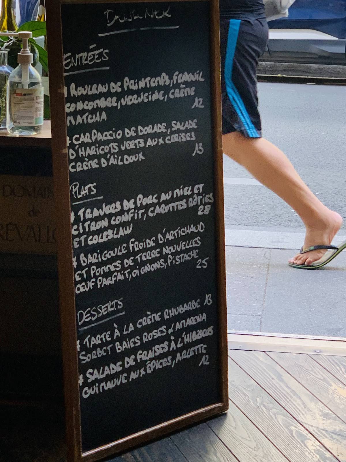 Menu de L'Esquisse
