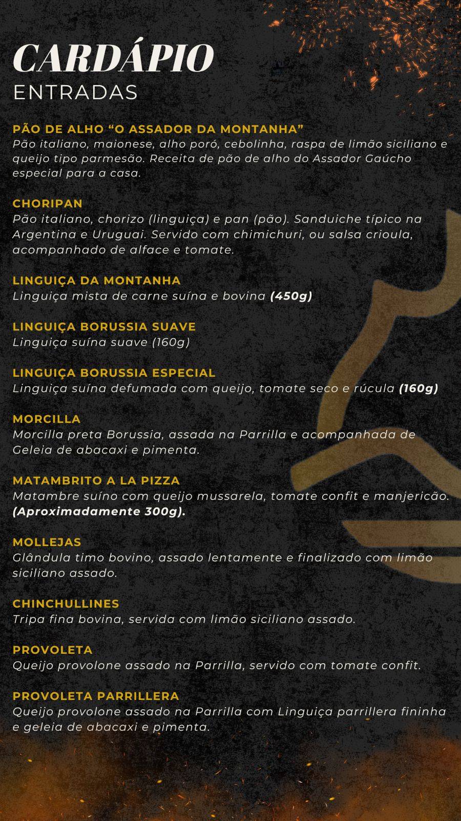 Parrilla da Montanha cardápio