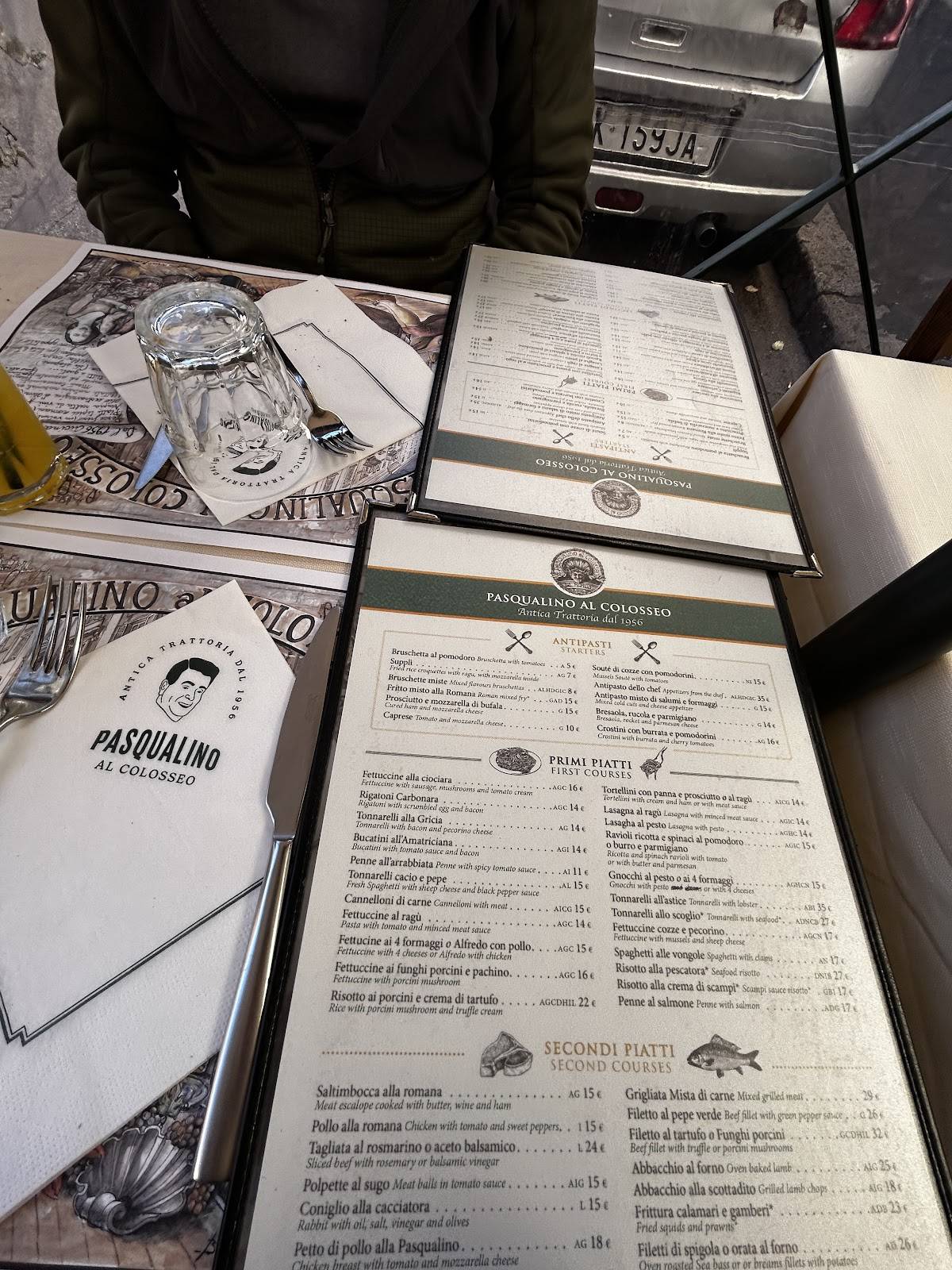 Menu di Pasqualino Al Colosseo dal 1956- Trattoria Romana 