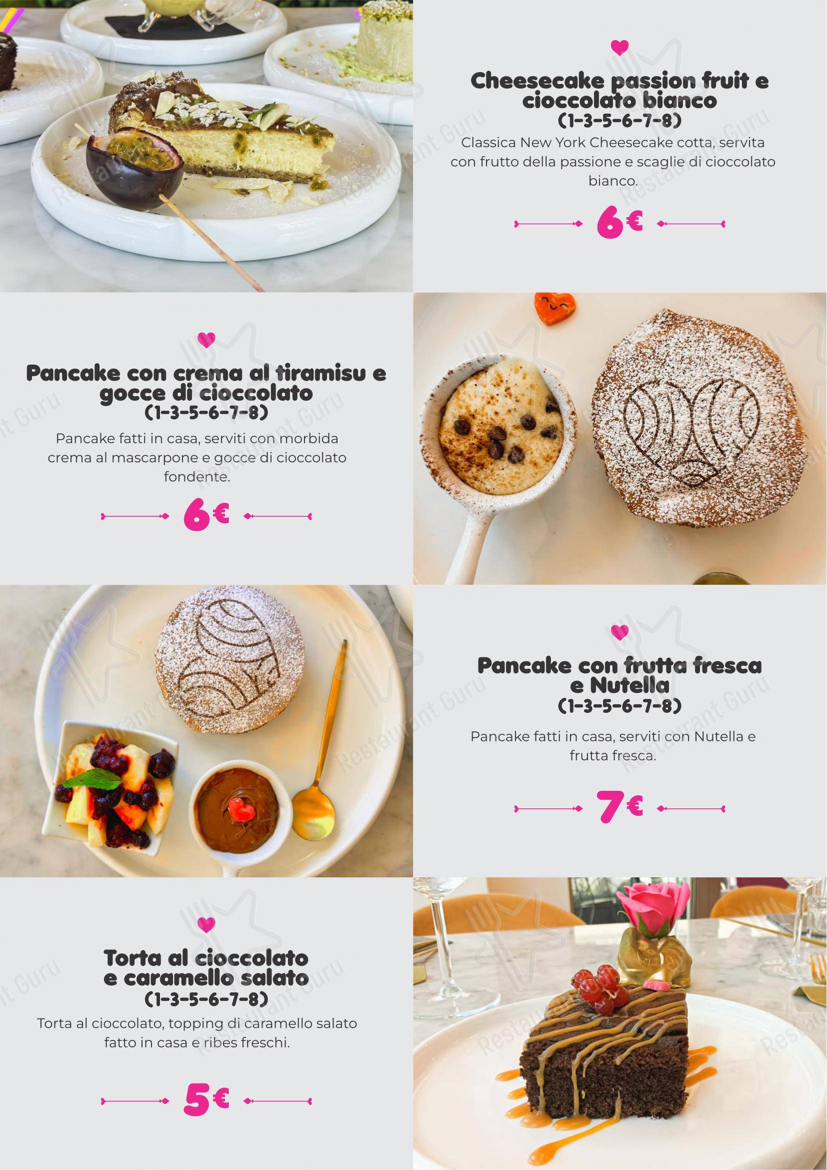 Menu di Pastamore - Menu