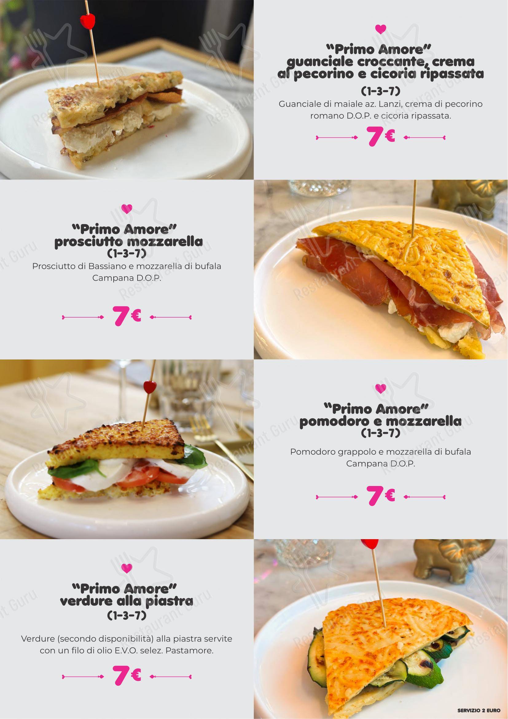 Menu per Pastamore in Roma