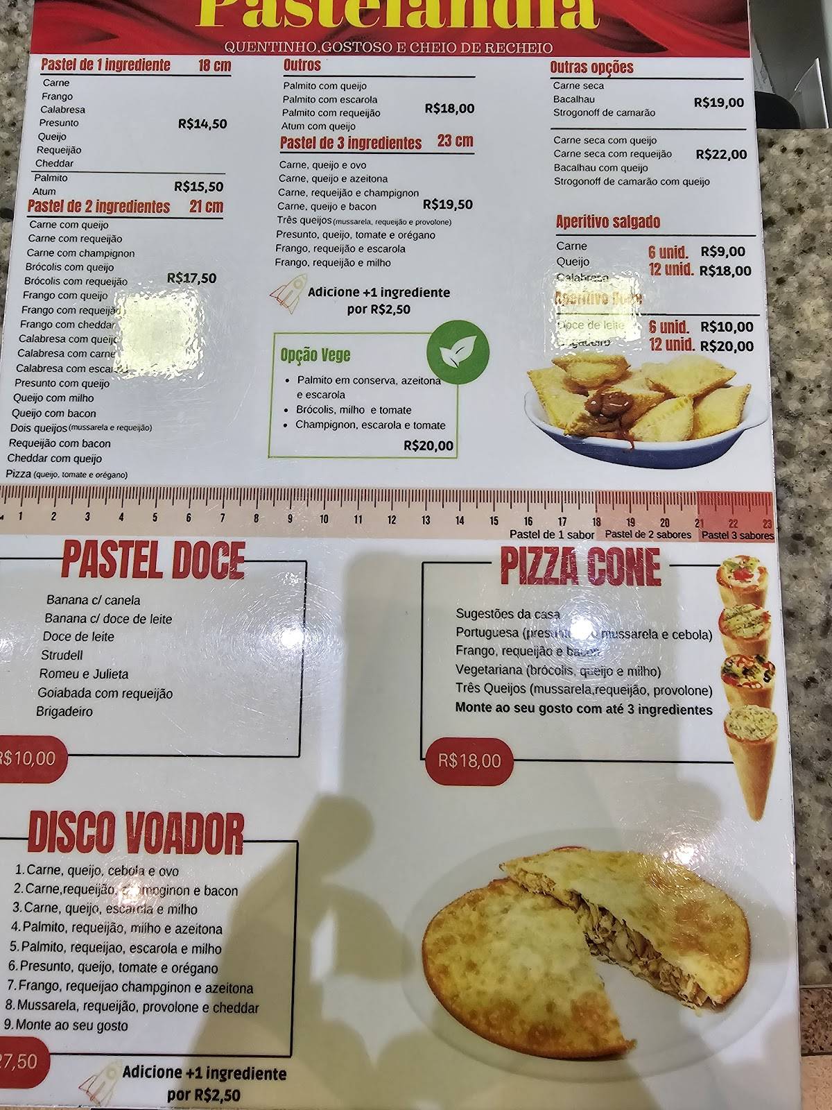 Pastelândia cardápio