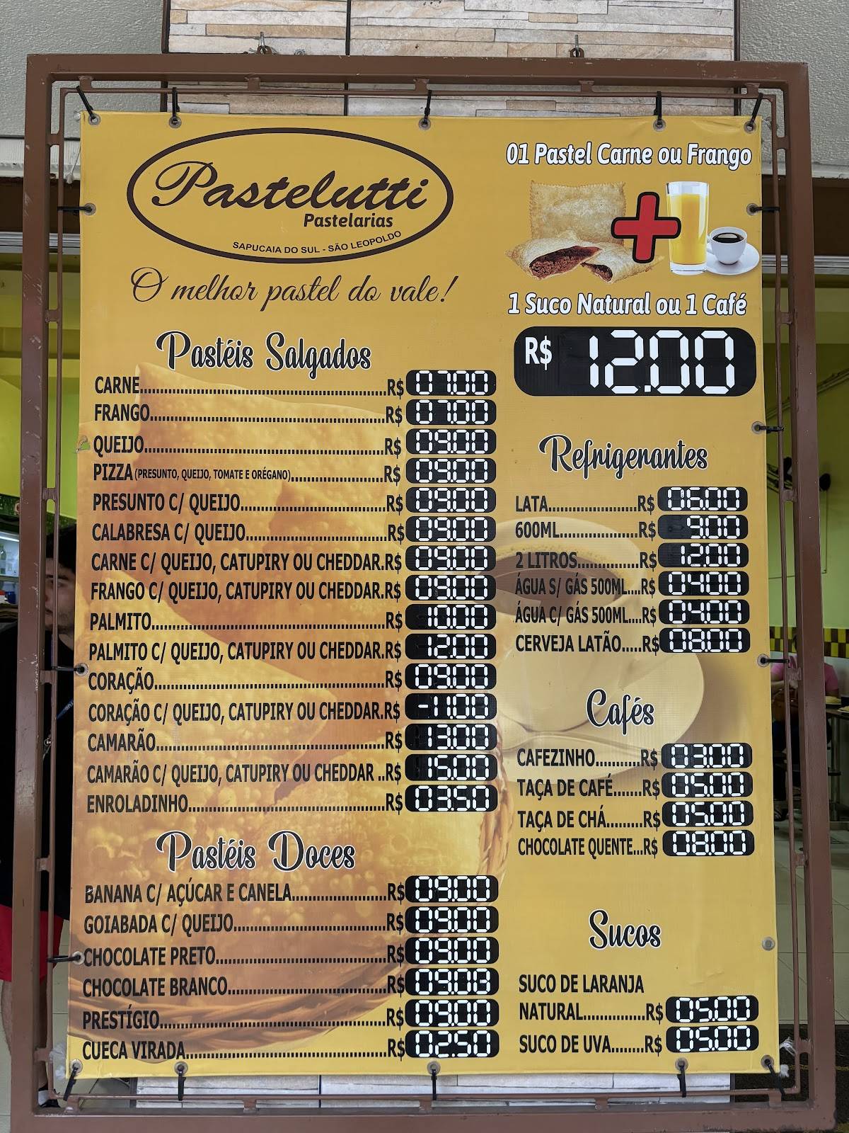 Pastelaria Pastelutti cardápio