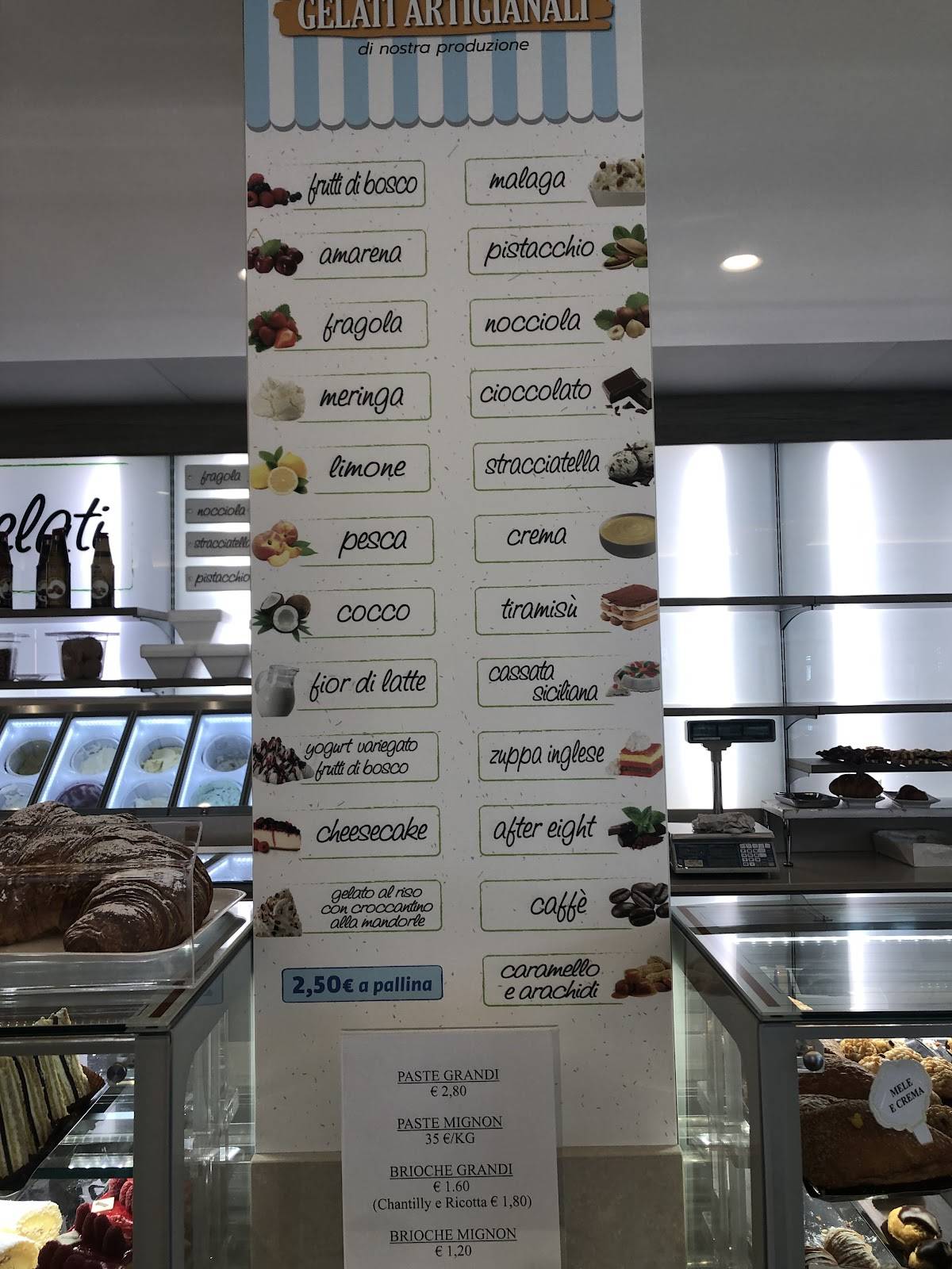 Menu di Pasticceria Agostini 