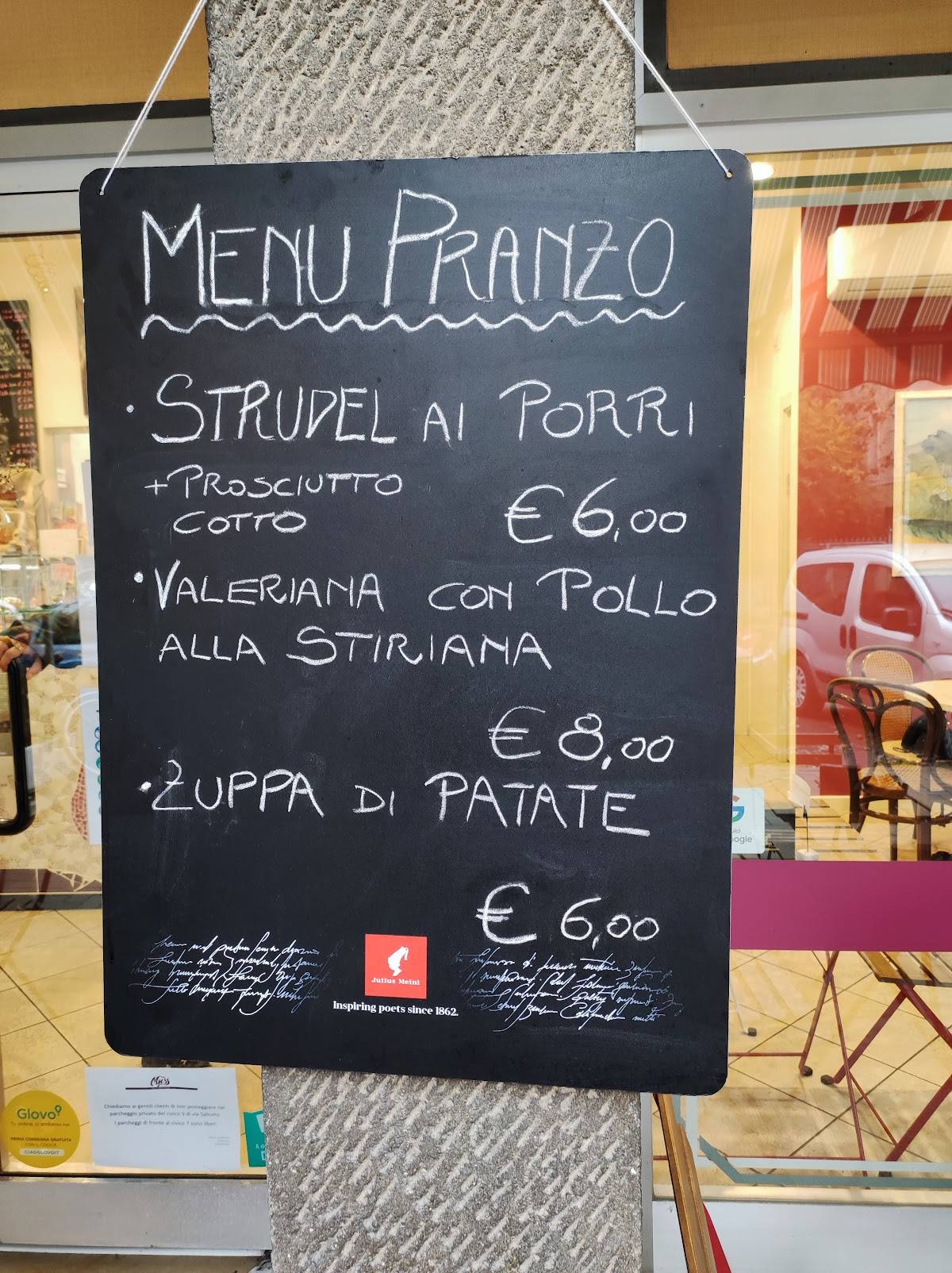 Menu di Pasticceria Muss 