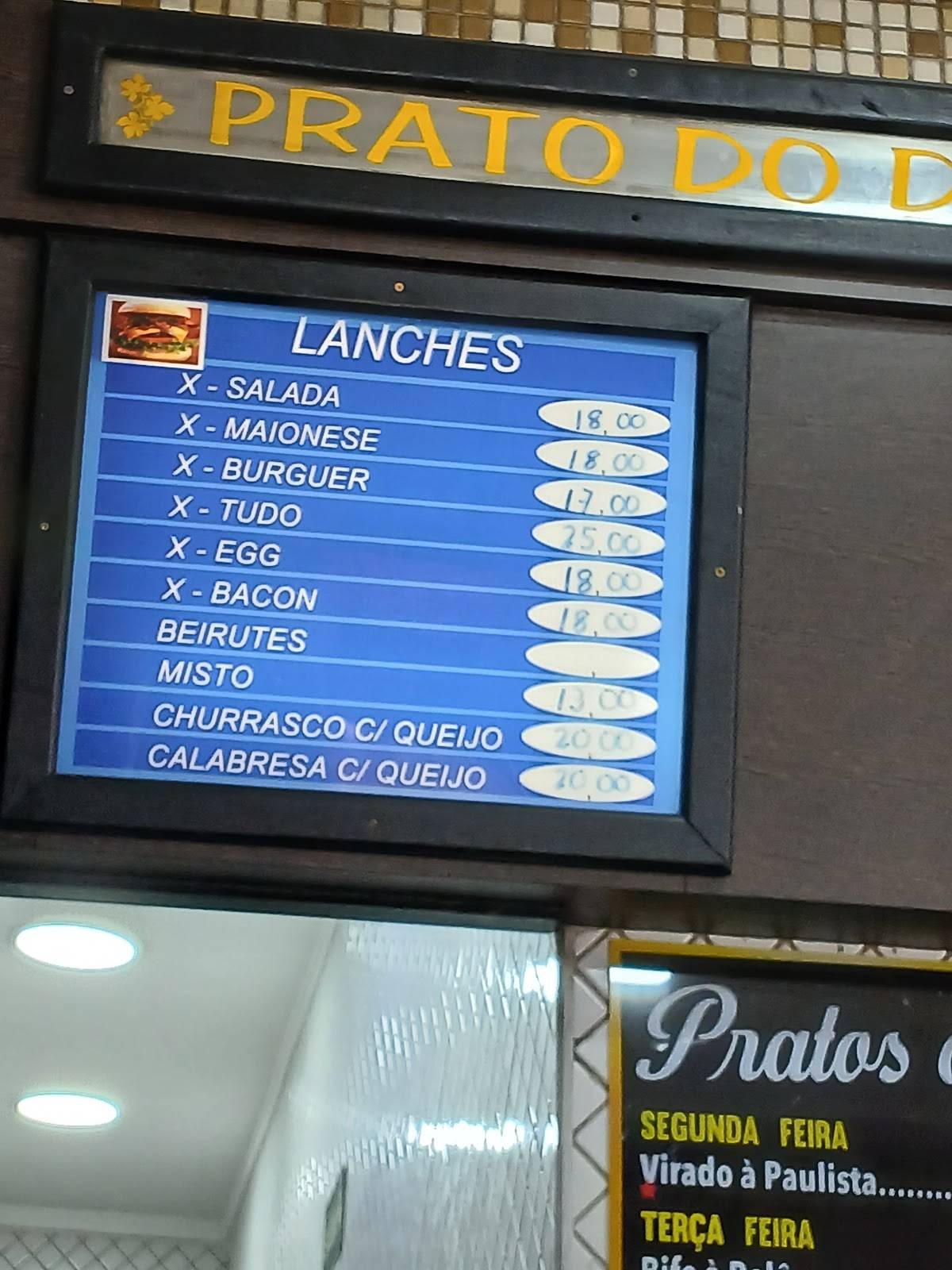 Patná Bar e Lanchonete cardápio