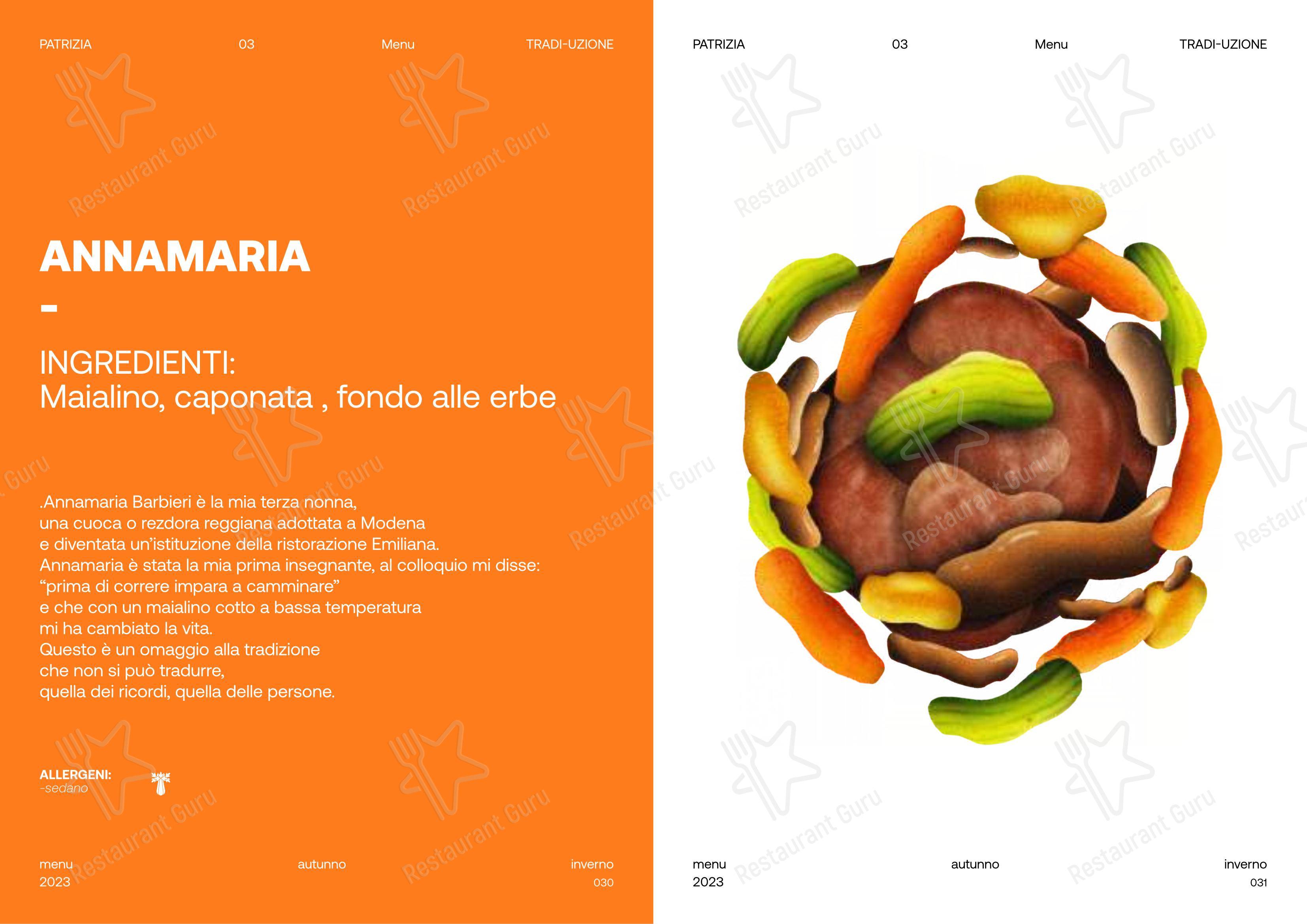 Patrizia in Modena - Menu bar