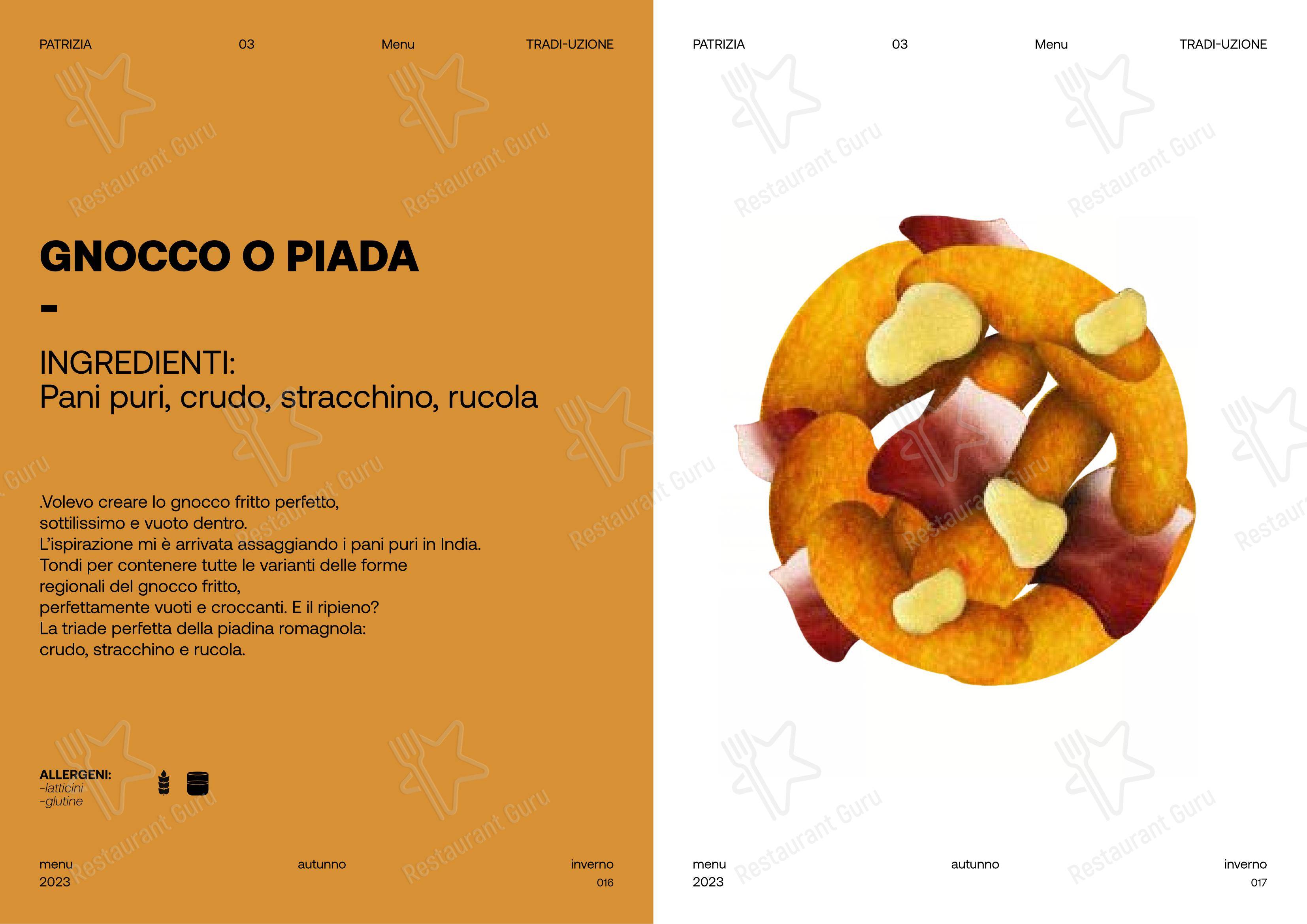 Patrizia in Modena - Menu bar