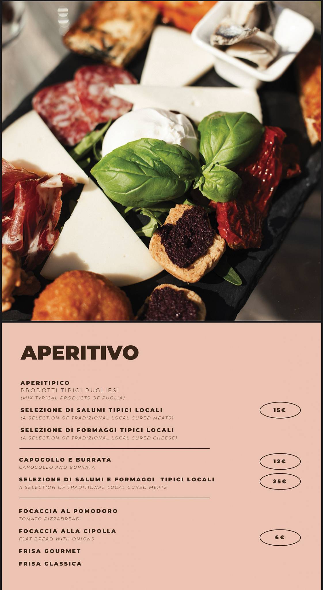Menu di Pausa Cafè 
