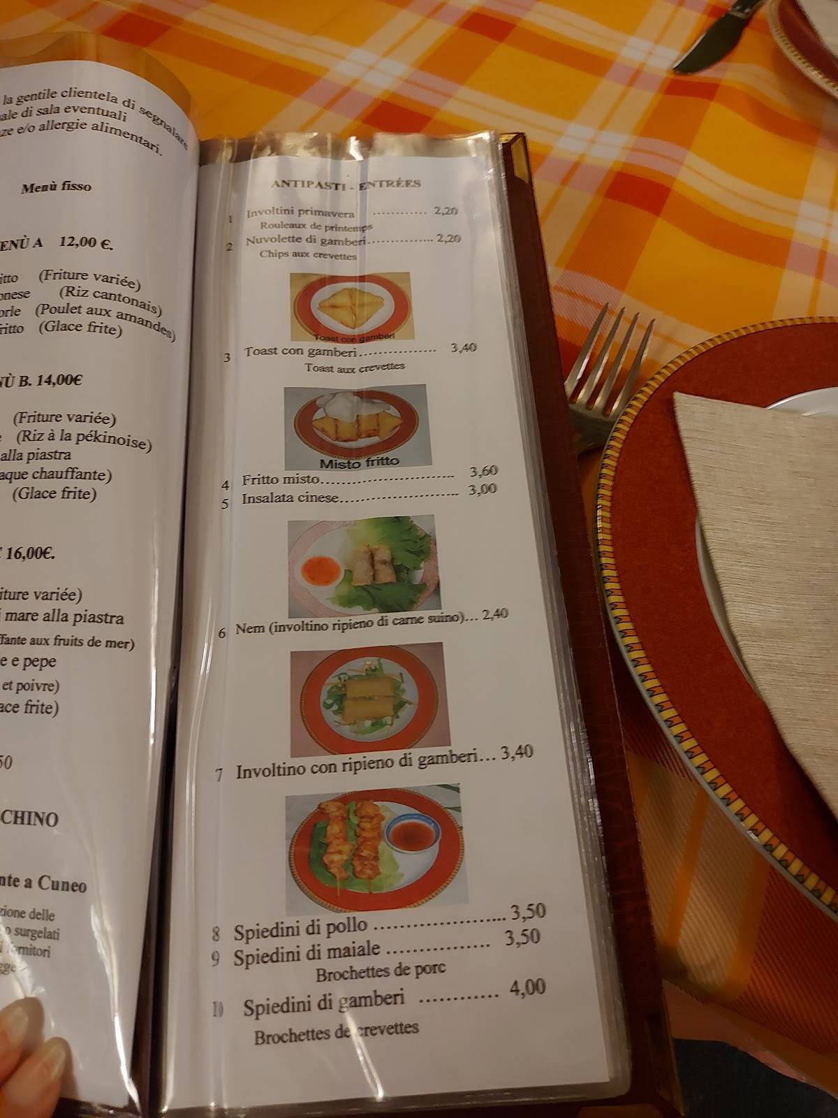 Menu di Ristorante Pechino 