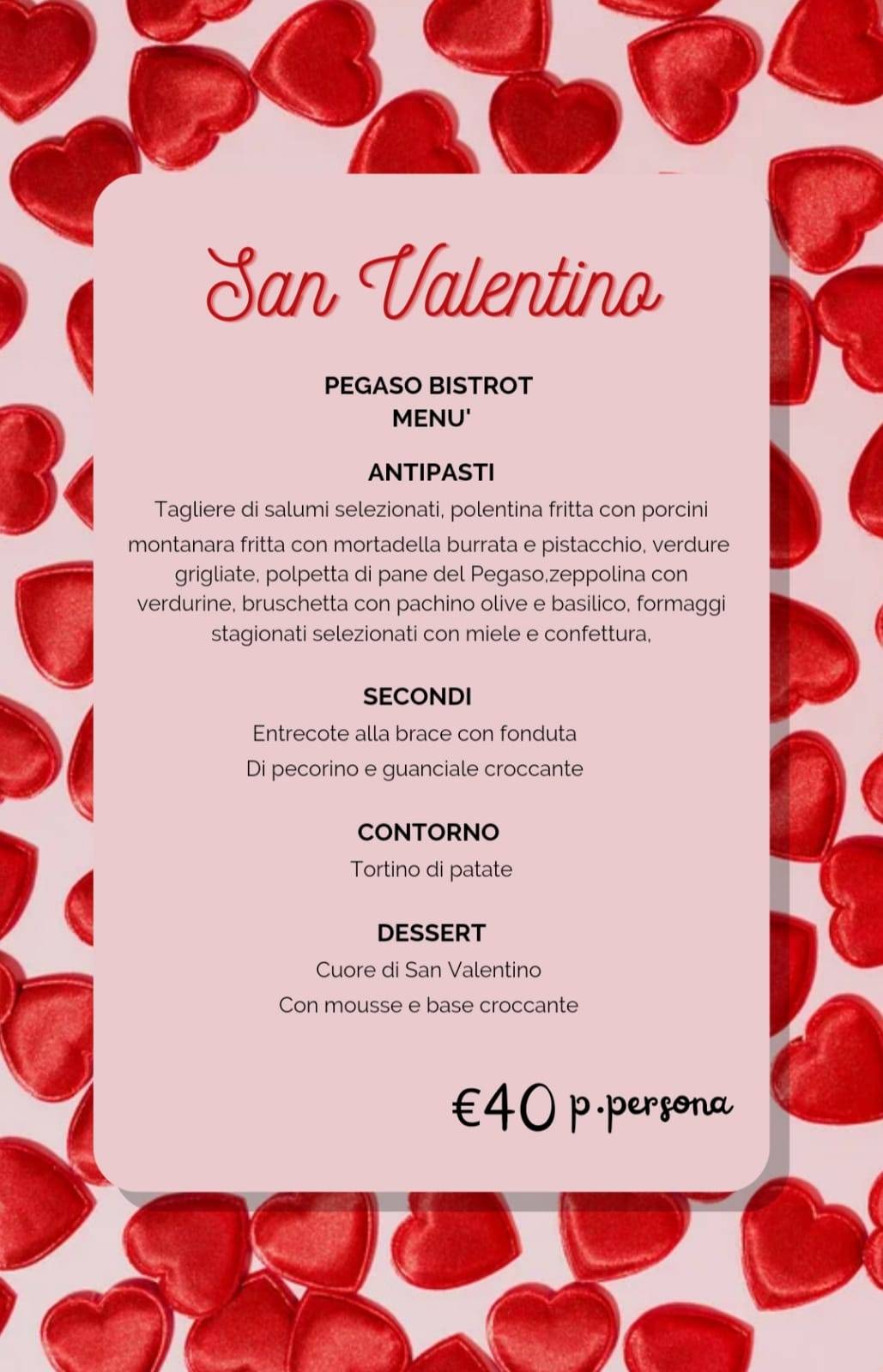 Menu di Pegaso Bistrot 