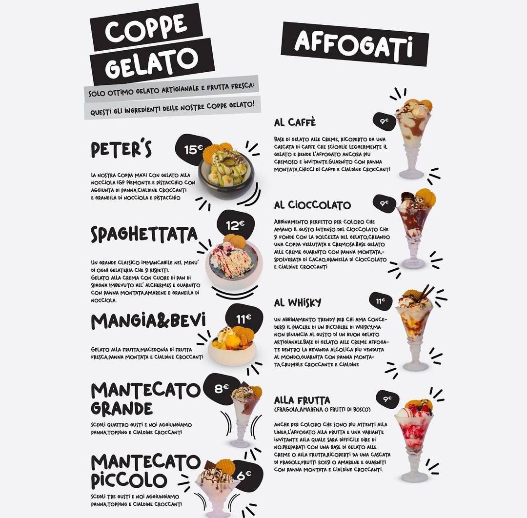 Menu di Peter's bar 