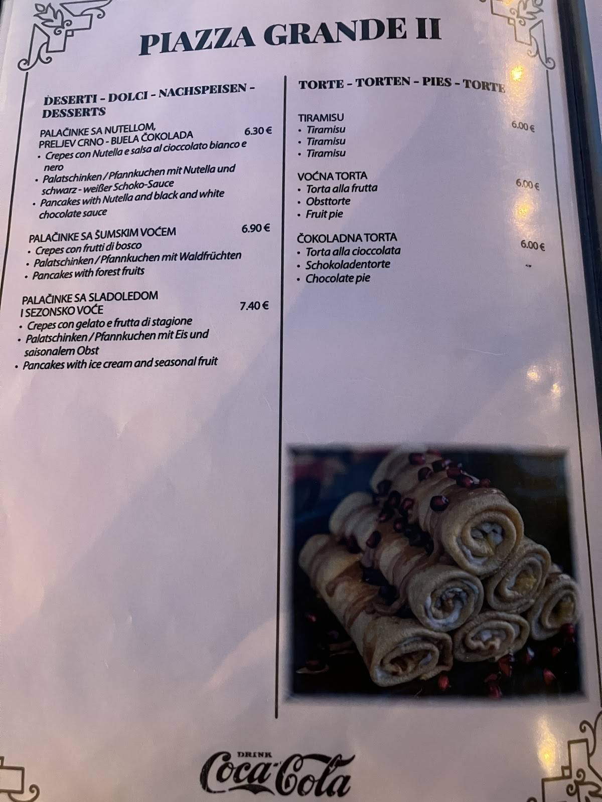 Menu di Piazza Grande II 