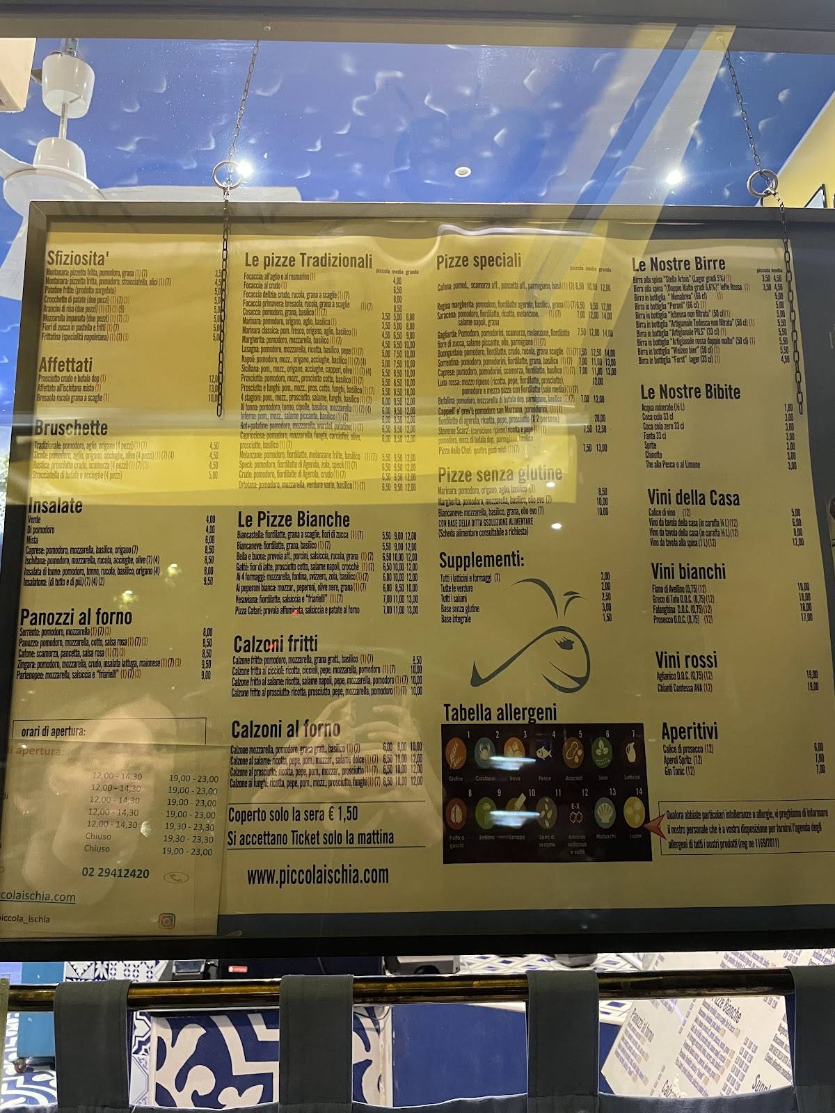 Menu di Piccola Ischia Pizzeria (Viale Abruzzi) 