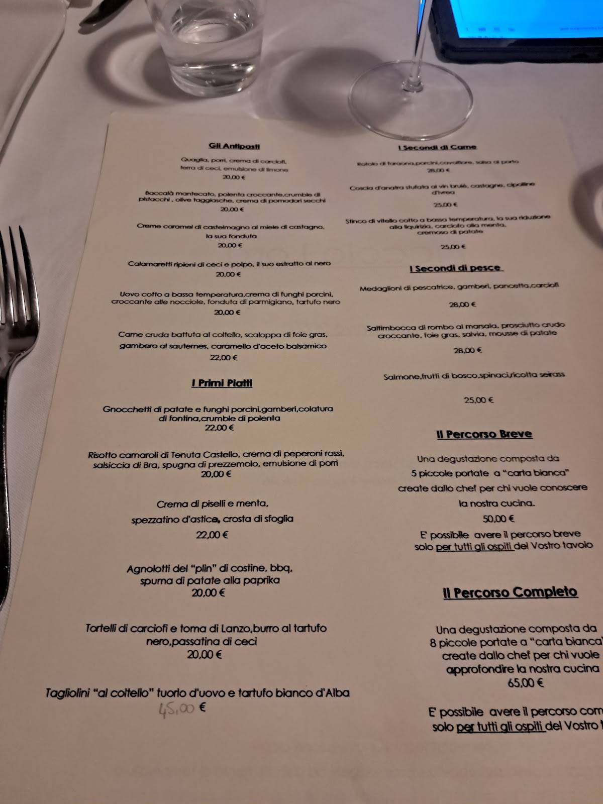 Menu di Piccolo Lord 
