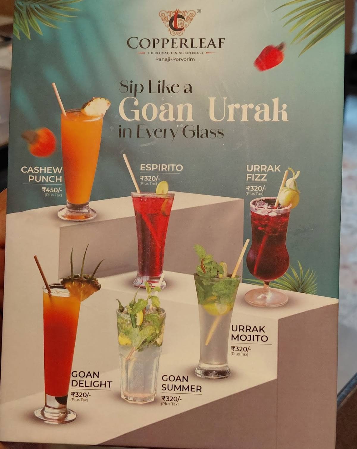 Copperleaf Porvorim menu