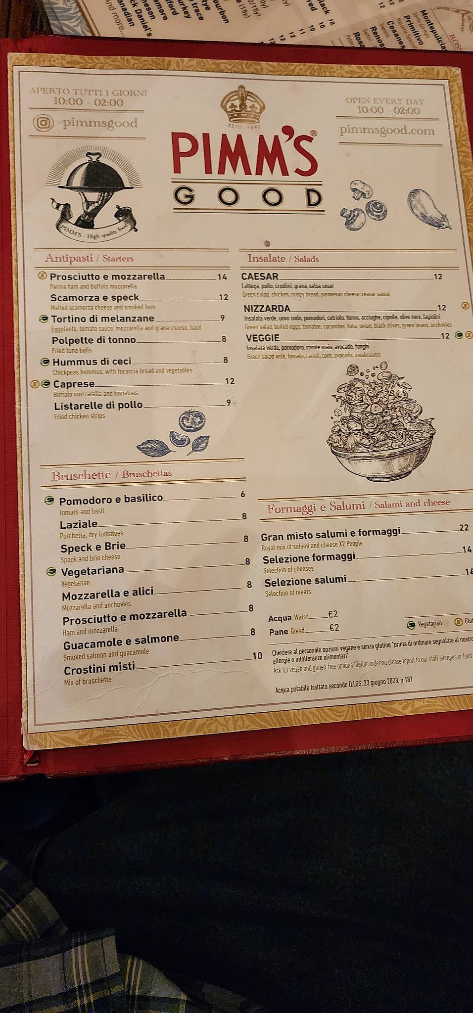 Menu di Pimm'S Good 
