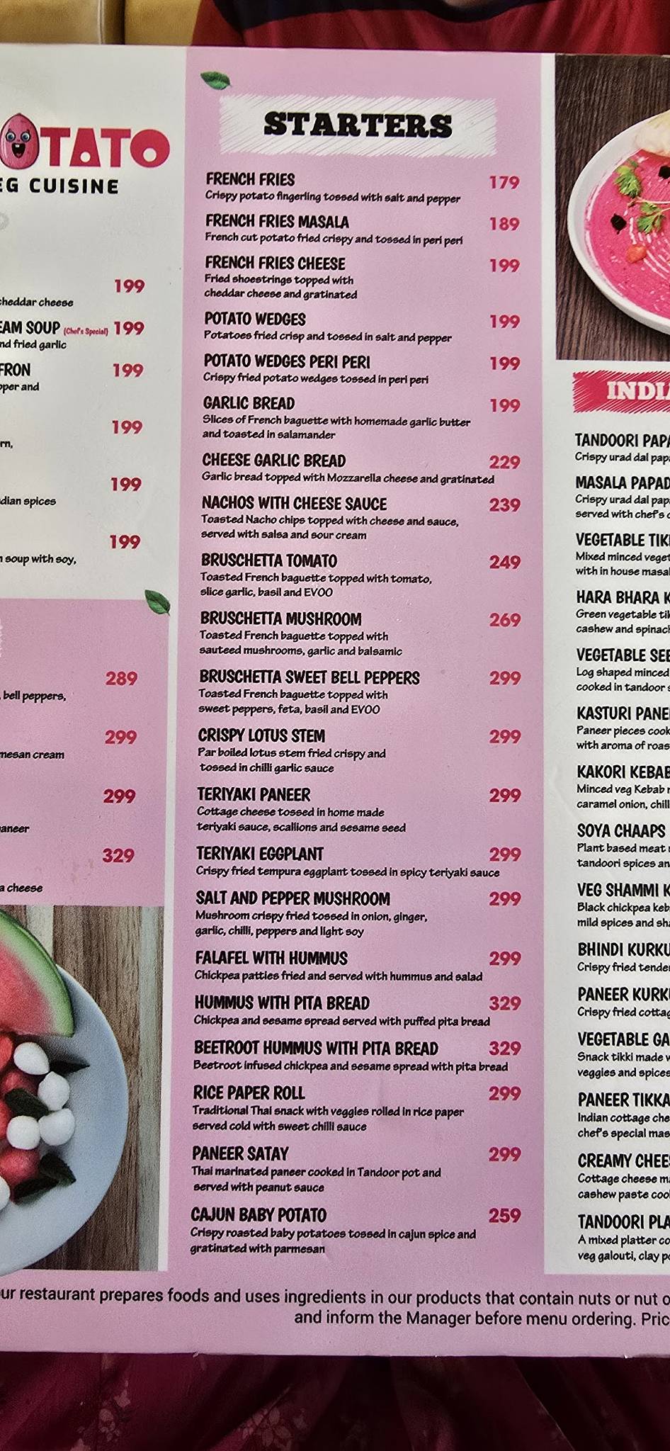 Pink Potato - Velachery menu