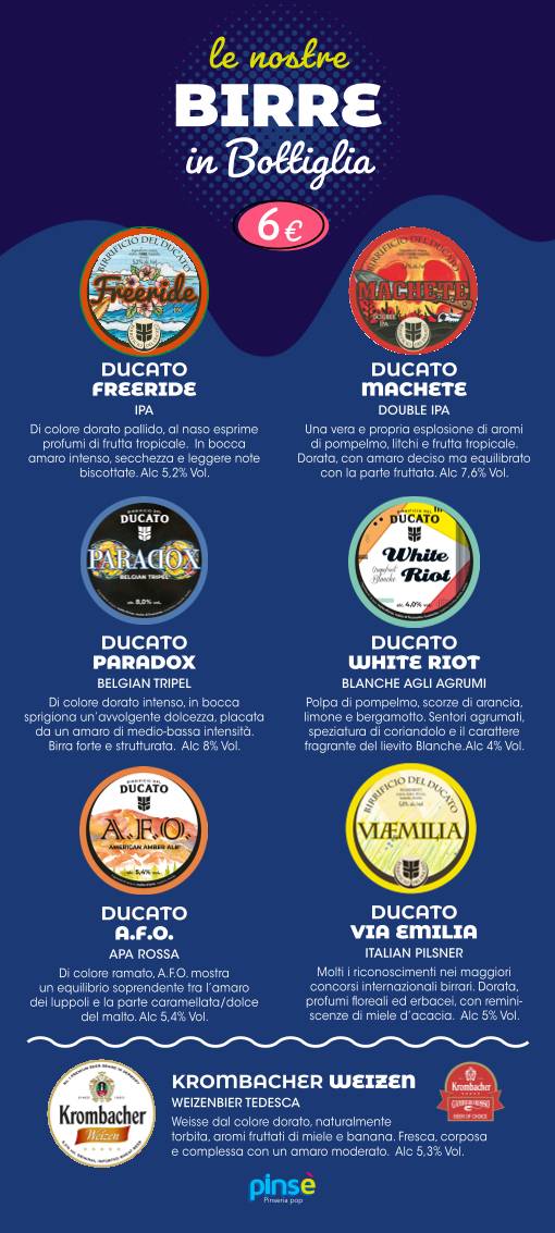 Menu di Pinsè Pomezia 