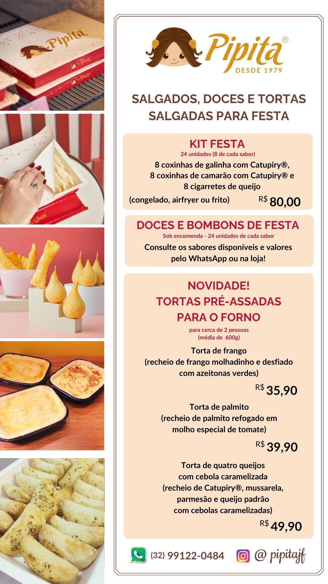 Pipita cardápio