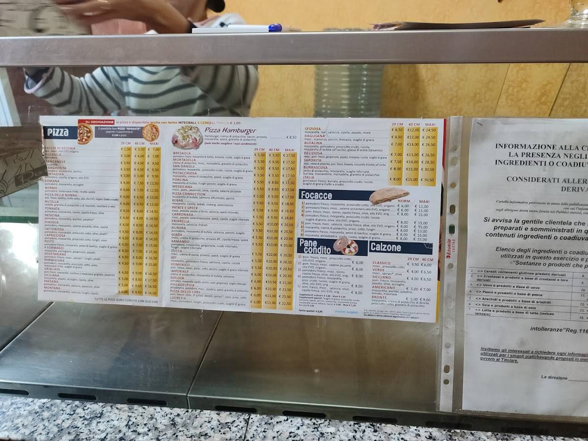 Menu di Pizza Connection 