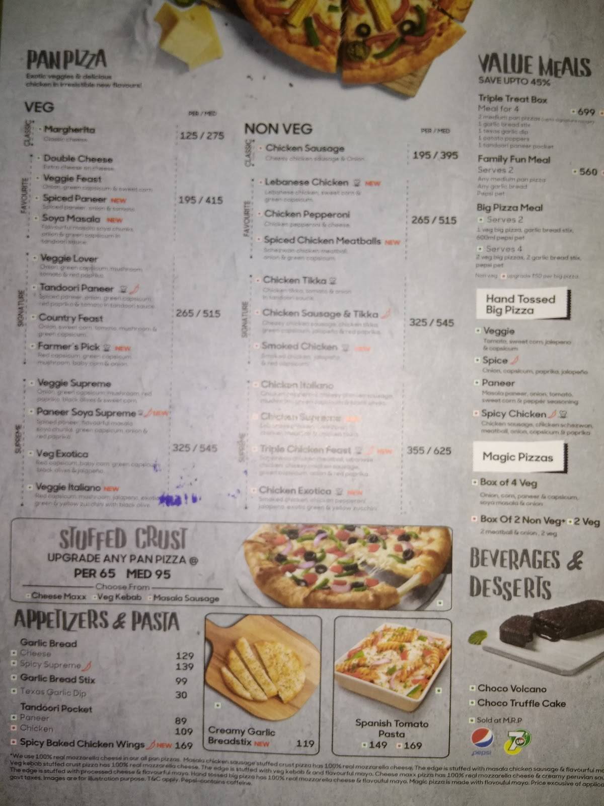 Pizza Hut Star Mall, Kolkata menu
