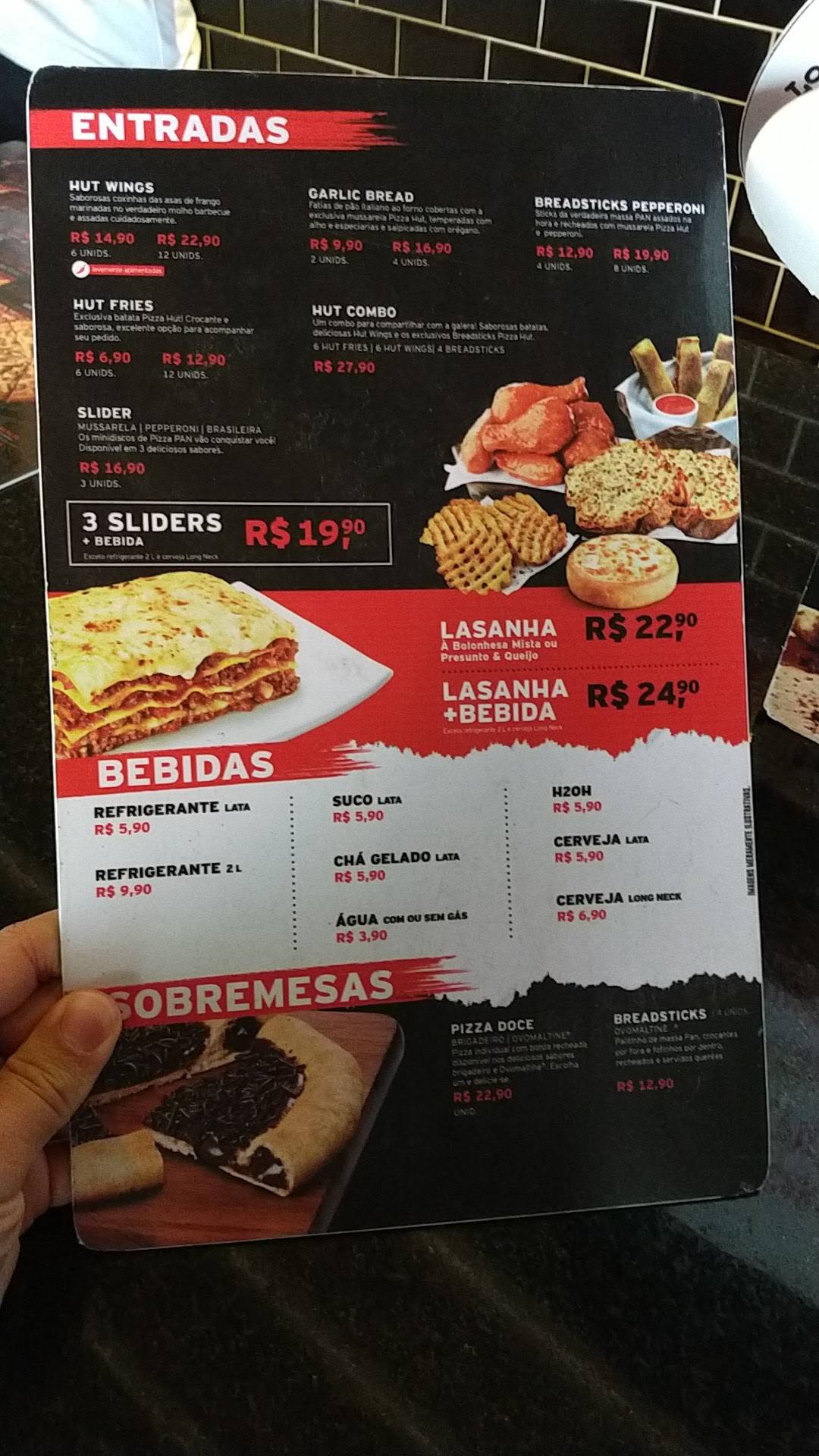 Pizza Hut cardápio