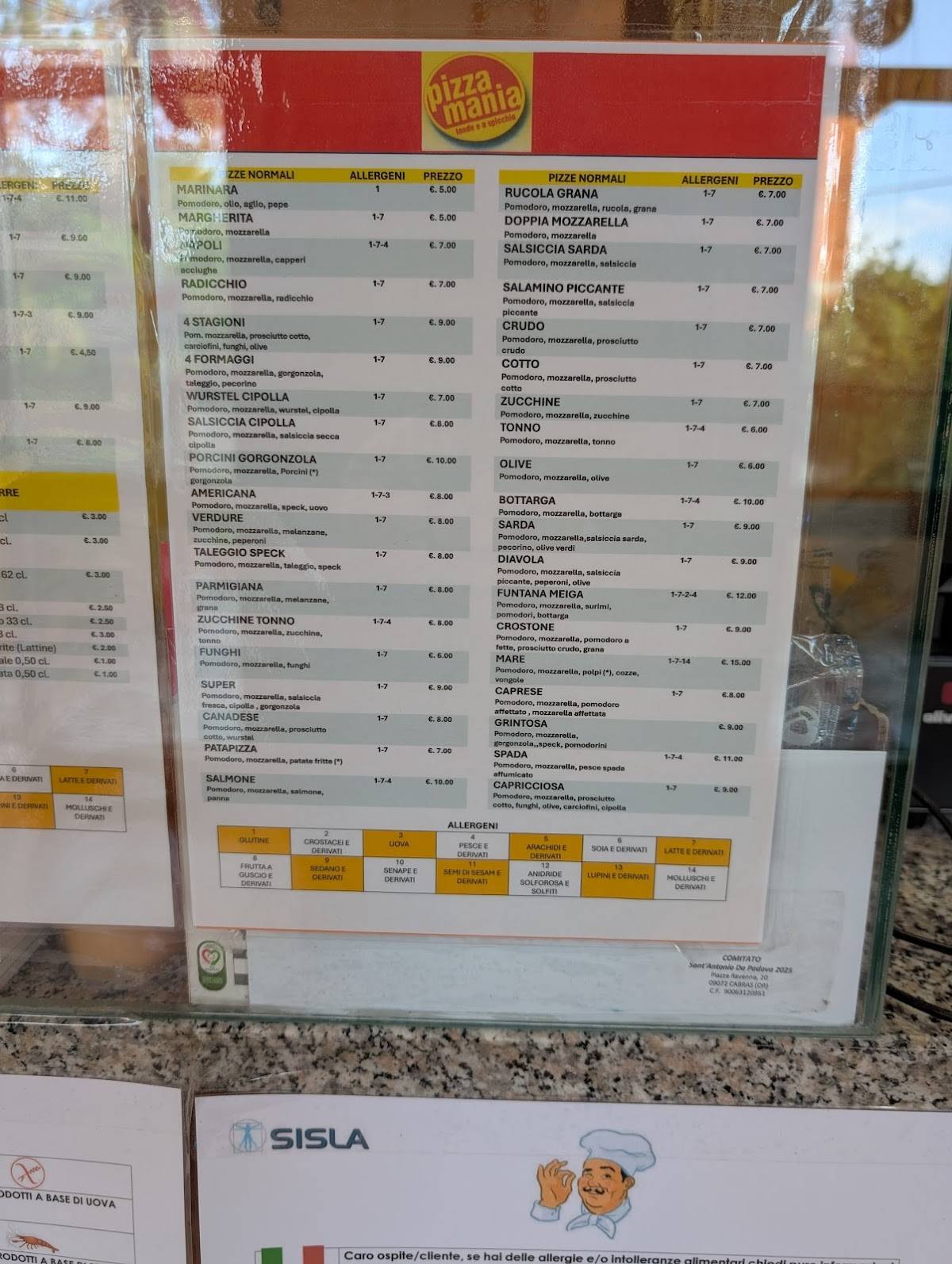 Menu di Pizza Mania Di Ivan Bichi 