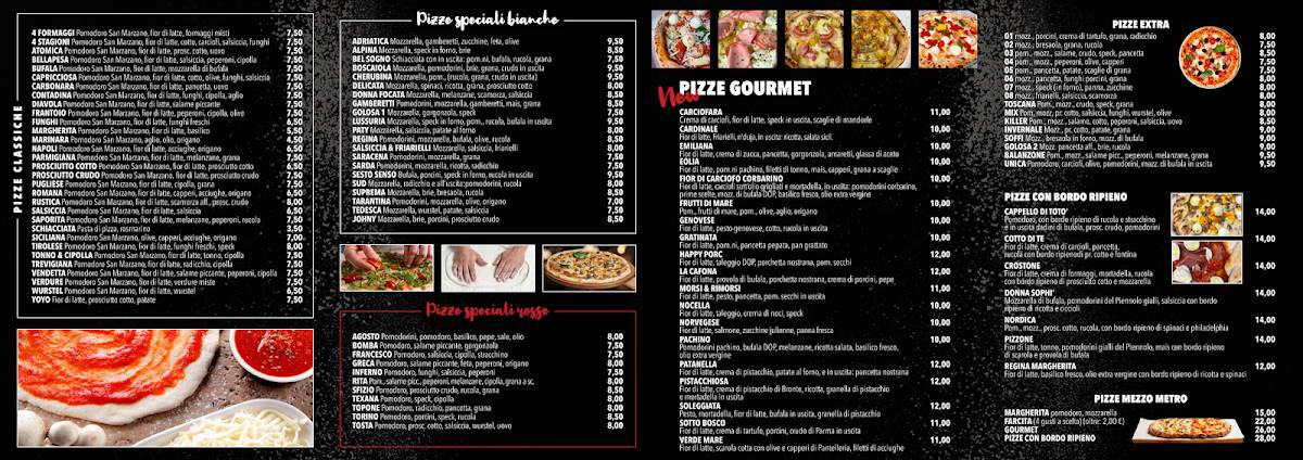 Menu di PIZZA VERA pizzeria d’asporto 