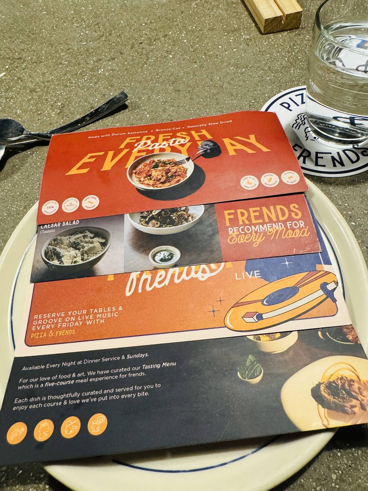 Pizza and Frends menu