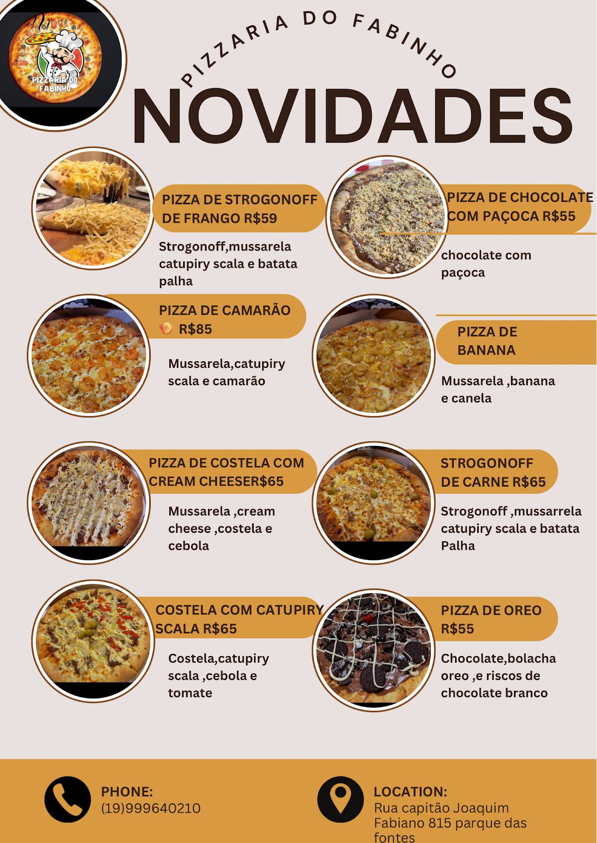 Pizzaria Águas de Lindóia – Pizzaria Do Fabinho cardápio