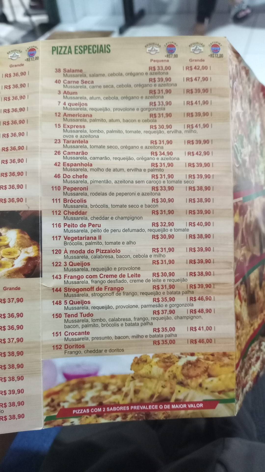 Pizzaria Express Delivery cardápio