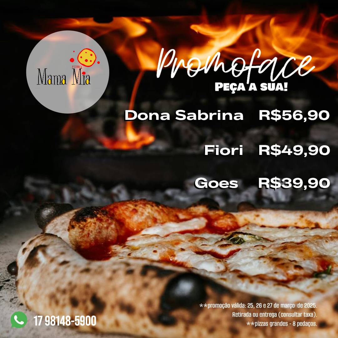 Pizzaria Mama Mia cardápio
