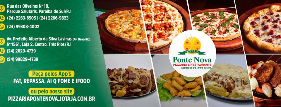 Pizzaria Ponte Nova Três Rios cardápio