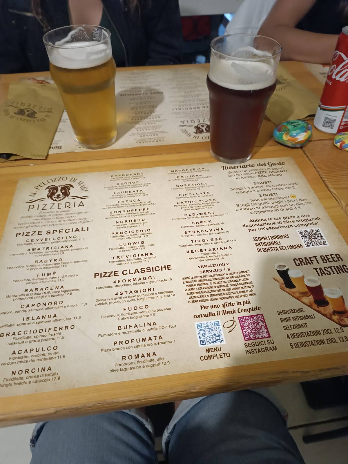 Menu di Pizzeria Al Pelozzo Di Mare 