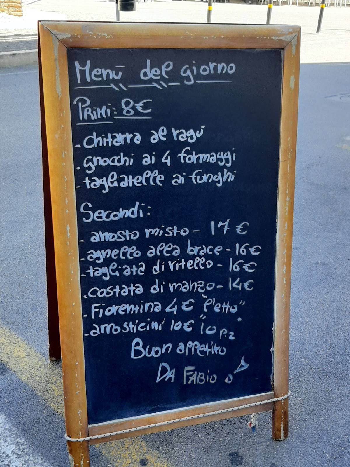 Menu di Ristorante Pizzeria Braceria da Fabio 