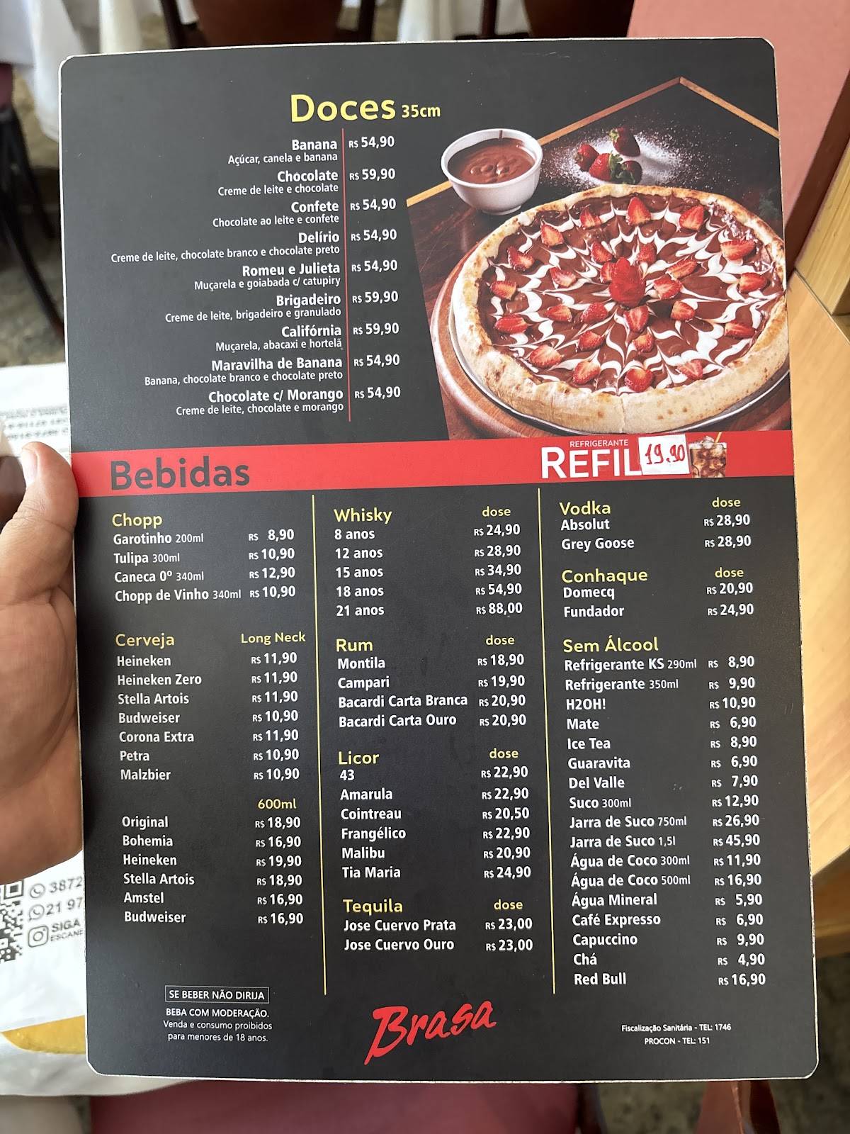 Brasa Gourmet cardápio