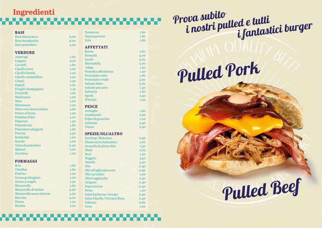 Menu di Pizzeria Charlie 