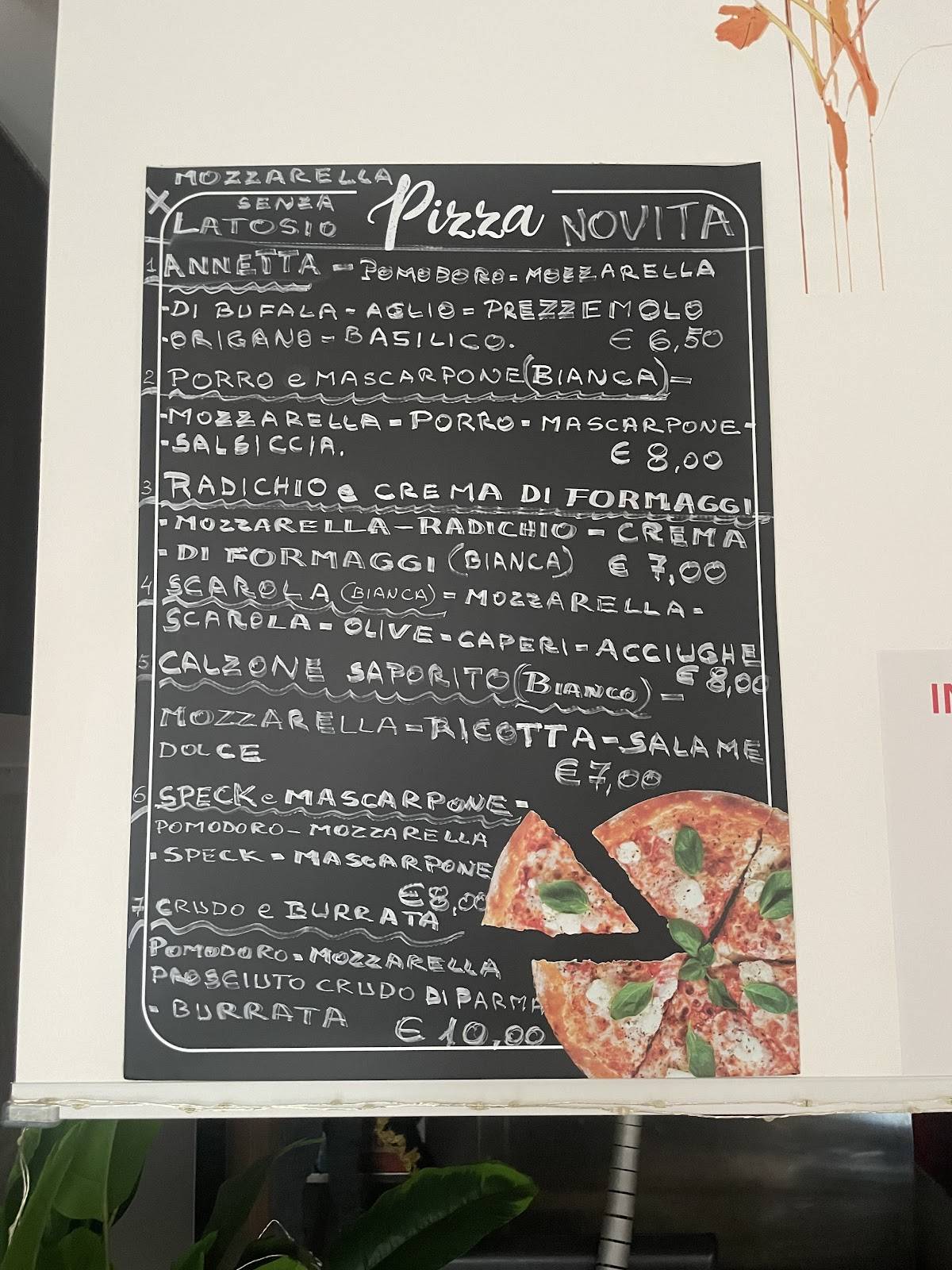 Menu di Pizzeria D'Asporto Antonio 