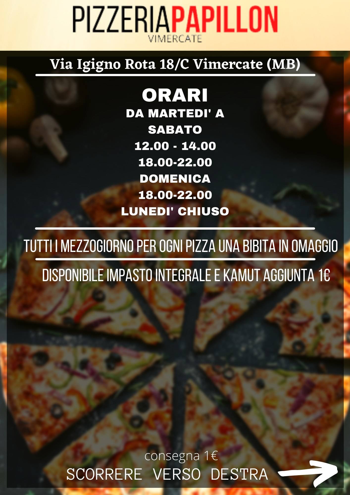 Menu di Pizzeria Papillon 